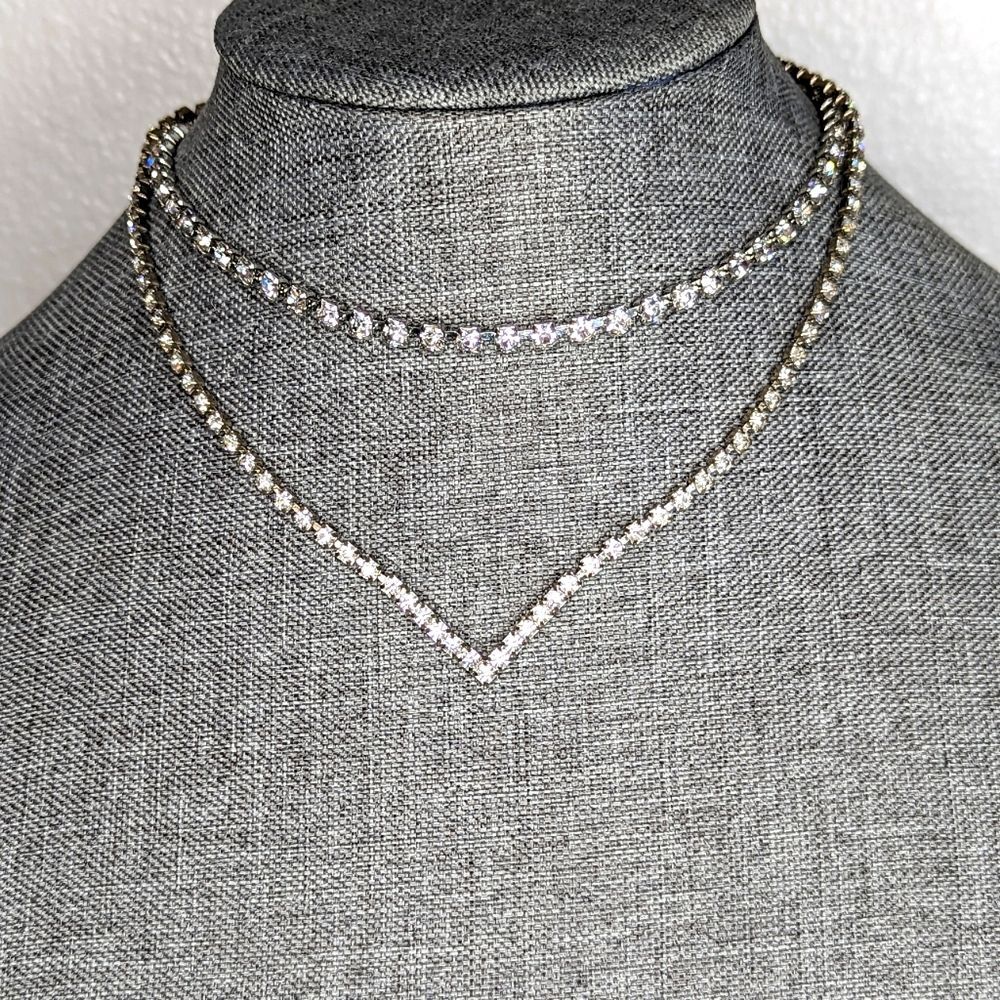 2 Rhinestone Necklaces